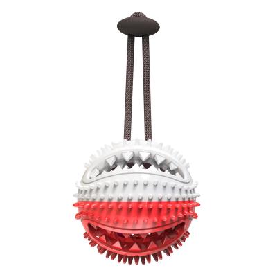 China Stored Pet Teeth Cleaning Molar Pet Toy Round Leaking Ball Molar Dog Toothbrush Tool Anti-bite for sale