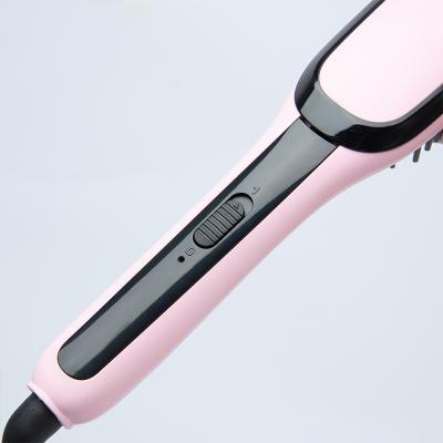 China High Quality Battery Operated Hair Straightener Straightening Comb Sweep Passionate Electric Hair Straightener Brush for sale