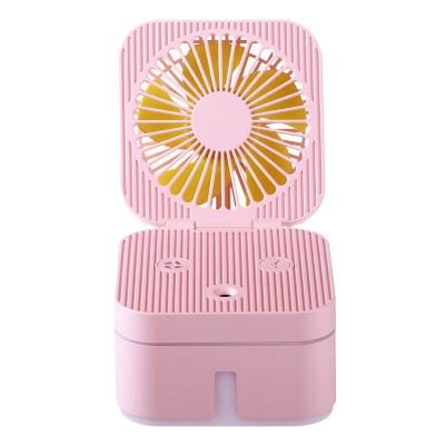 China Hotel 3 in 1 Creative Outdoor Usb Charging Home Appliance Mini Mist Portable Air Cooler Fans /Humidifier Night Light for sale