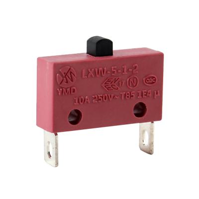 China Appliance Electric Micro Switch For Hair Dryer Safety Control Micro Push Button Switch LXW5-1-2A for sale