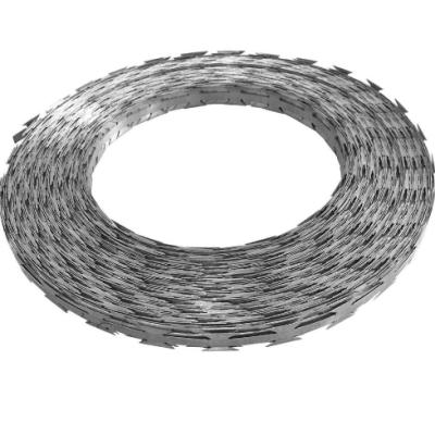 China STAINLESS STEEL WIRE concertina razor wire, military razor barbed wire for sale