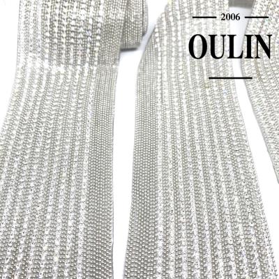 China Viable Hot Fix Design Rhinestone Chain Trims And Ball Chain With Iron On Type Garment Accessory Hot Transfer for sale