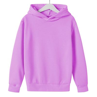 China Regular Hoodies Sweatshirts Boys Girls Fashion Solid Color Red Black Gray Pink Autumn Winter Fleece Hip Hop Hoody Kids Clothing for sale