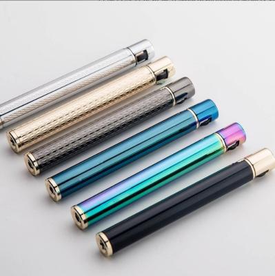 China New Style Cyberpunk Gas Lighter Refill Style Cigar Jet Torch Customs Windproof Lighters With Cool Logos for sale