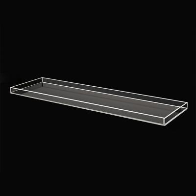 China Hotel Home Wholesale Custom Clear Mirror Bathroom Acrylic Display Shelf for sale