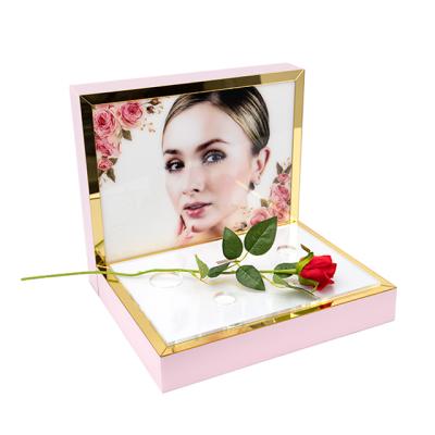 China Fashional Customized Led Acrylic Cosmetic Box Lipstick Acrylic Makeup Display Stand Box for sale