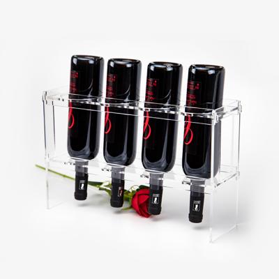 China Fashional Acrylic Clear Bottle Candle Holder Display Rack Custom Design Size Wedding / Party / Christmas Wine for sale