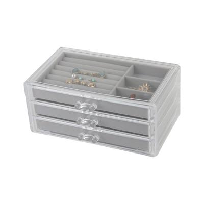 China China Wholesale Custom Tray Acrylic Jewelry Storage Box Logo Acrylic Jewelry Box Organizer for sale