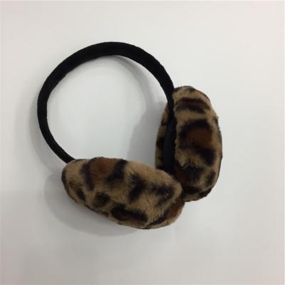 China Daily Life Zebra Leopard Earmuffs For Women Girls 2021 New Winter Hat Faux Suede Faux Fur Wholesale Animal Warm Earmuffs for sale