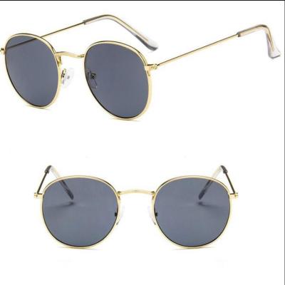 China 2020 New Fashion Anti UV400 Women Sunglasses Girls Gold Silver Black Frame Metal Protective Sunglasses for sale