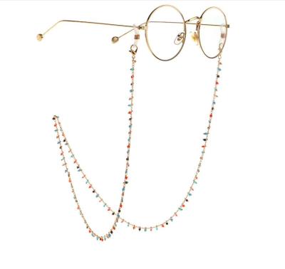 China Glass accessories 2020 new fashion women sunglasses necklace with stones girls sunglasses chains accessories glass ear non-slip hook for sale