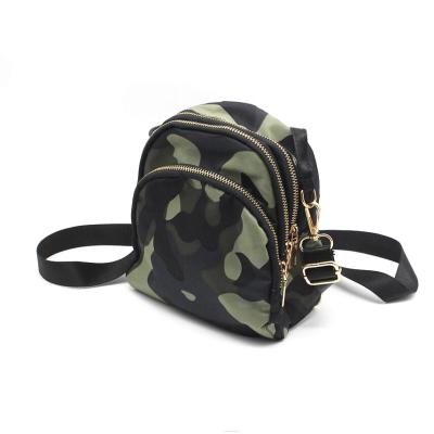 China Latest Women Camouflage Nylon Cross Body Bags Girls 3 Layers Fashion Summer Shoulder Small Lady Bags Camouflage Female Handbag for sale