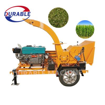 China Larger Operation Process Capacity Diesel Engine Gasoline Branch Easy Portable Self-Feeding Shredder Mobile Wood Shredder Forestry Machinery for sale