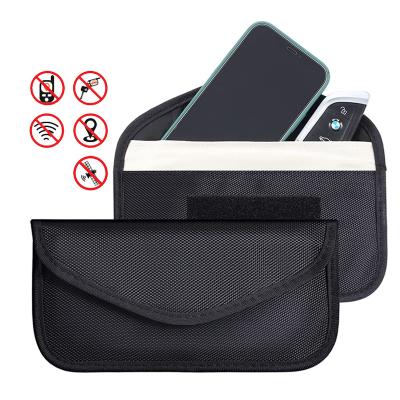 China Durable Hot Sale Faraday Bag RFID Signal Blocking Bag Protecting Car Wallet Key Pocket Case For Cell Phone Privacy Protection for sale