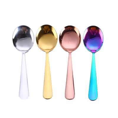 China Sustainable Creative Public Tableware Buffet Spoon Western Stainless Steel Serving Spoon for sale