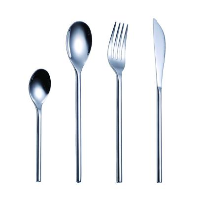 China 2020 Trend Product Sustainable Tableware Hotel Tableware 304 Stainless Steel Dessert Dinner Spoon Knife Fork Dishware Set for sale