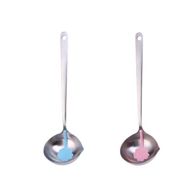 China 304 Stainless Steel Drains Spoon Spoon Dish Filter Creative Viable Hot Pot Oil Permeable Spoon for sale