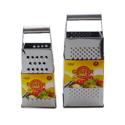 China Sustainable Sustainable Stainless Steel 4 Side Vegetable And Fruit Grater For Kitchen Tools for sale