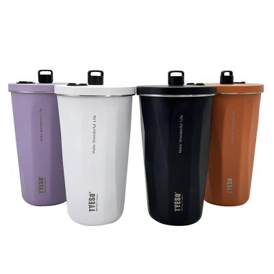 China Double Wall Sustainable Modern Stainless Steel Vacuum Insulated Coffee Travel Mug Powder Coated Regular Tumbler for sale