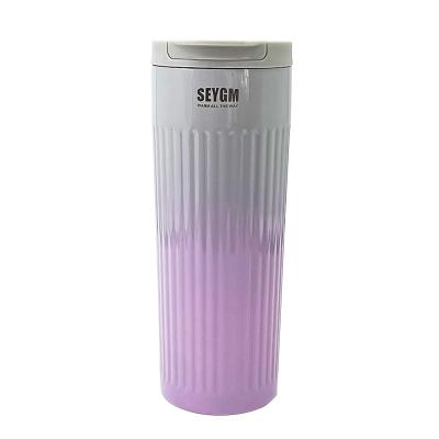 China Gradient Color 500ml Double Wall Vacuum Thermos Mug Sustainable Insulated Stainless Steel Coffee Mug for sale