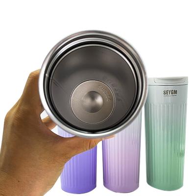 China Sustainable Leakproof Double Wall Insulated Stainless Steel Vacuum Coffee Mugs Travel Tumbler Mug Coffee for sale