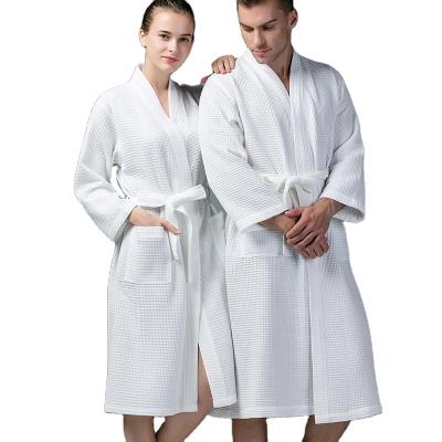 China Wholesale QUICK DRY Wholesale Five Star Spa Robes Organic Cotton Waffle Bathrobe Cotton Waffle Hotel Robes for sale