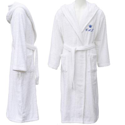 China High Quality Luxury Women QUICK DRY Mens 100% Egyptian Cotton Toweling Hooded Bathrobe Set for sale