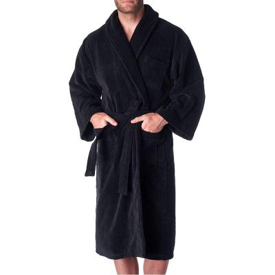 China Cotton Terry Toweling Kimono Collar Autumn Winter Customizable Comfortable Fuzzy Bathrobe QUICK DRY For Men for sale