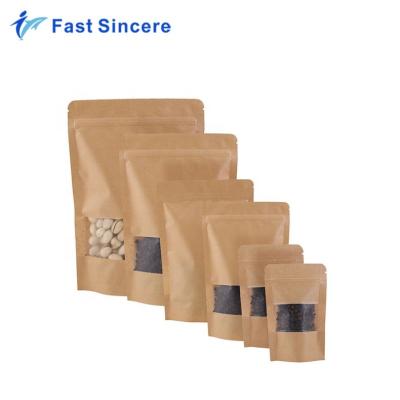 China Clear Window Cheap Printed Bread Bag Printed Paper Plastic Lined Kraft Paper Bag for sale