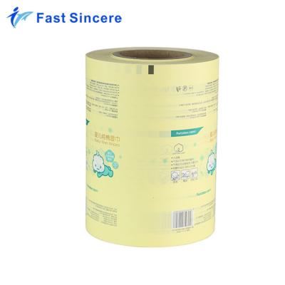 China Manufacturers Moisture Proof Promotional Pe Film Packaging Rolls For Wet Wipes for sale