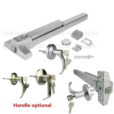 China Iron Paint/SUS 304 EBM MATERIAL Promotion Panic Exit Device 650mm Push Panic Bar With Trim Handles Door Lock For Fire Door Lock for sale