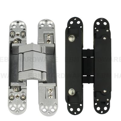 China 180 Degree Hinge Hidden Open Door Hinges 40KG Adjustable Hinges Zinc Alloy 180 Degree 3D Adjustable Door Hinge for sale