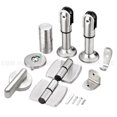 China Factory direct supply modern 304 HPL/wc waterproof stainless steel toilet compartment partition hardware accessories fittings for sale