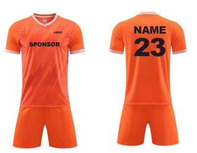 China Sets Wholesale Custom Logo Sports Kit Kids Full Set School Team Soccer Uniforms Football Wear for sale