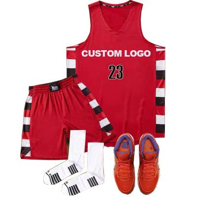 China Anti-Bacterial Wholesale Custom Logo Cheap Basketball Jerseys Sublimation Basketball Wear Breathable Quick Dry Uniforms For Men Women Adult Kid for sale