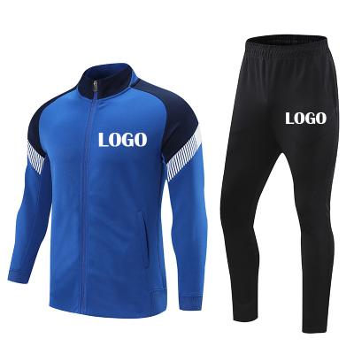 China Breathable Custom Logo Fitted Sweatsuit 2 Piece Sport Jogging Suits Plain Soccer Tracksuit For Men Child for sale