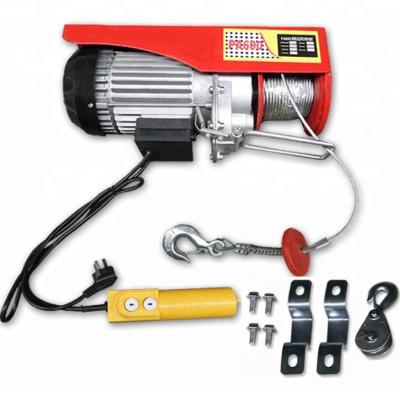 China Construction Hoist 200kg Small Winch 110v Electric Wire Rope Hoist Price for sale