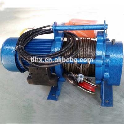 China Lightweight Single Phase 220 Volt Electric Winch 800kg With 50M Wire Rope for sale