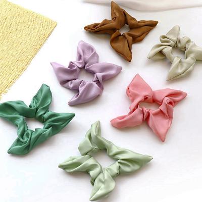 China 2021 New Eye-Catching Scrunchies Elastic Bands for Summer Spring Candy Color Scrunchie Square Unique Scrunchies for Girls for sale