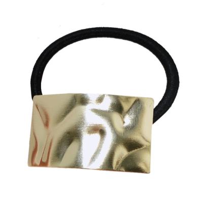 China Attractive Women Fashion Accessories Brass Metal Cuff Hair Elastic Ponytail Holders for sale