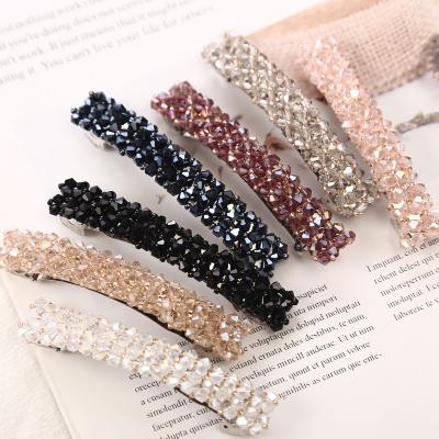 China 2021Bling Luxury Soft Beaded Hairpins Bridal Hair Accessories Environmentally Friendly Charm Full Handmade Crystal Beads Hairpins Barrettes For Girls for sale