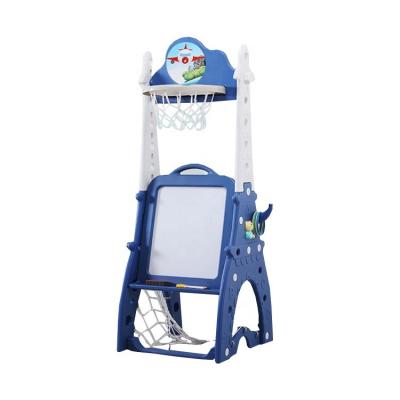 China PE Material Eco-friendly Plastic Kids Basketball Goals Hoop Stand Indoor Portable Indoor Practicing Basketball Stand For Sale for sale