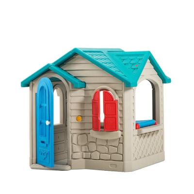 China Factory Price Viable Playhouses For Kids Cartoon Style Play House Cheap Indoor Plastic Playhouse With Playpen Cute Plastic Rooms for sale