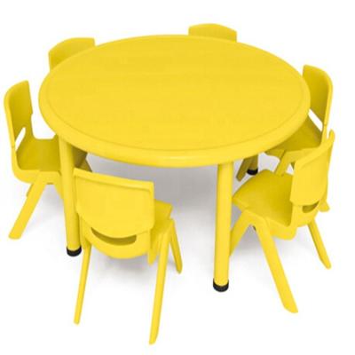 China Factory direct sale home plastic forest preschool teaching equipment wooden children lower prices game learning desk plastic round table for kids for sale