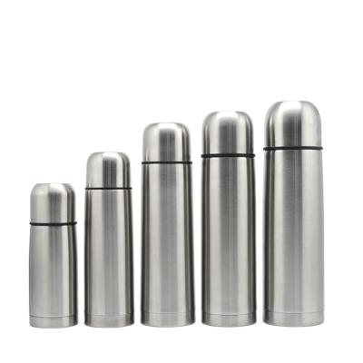 China PORTABLE Drink Bottle 500ml Double Wall Bullet Shape Stainless Steel Flask for sale