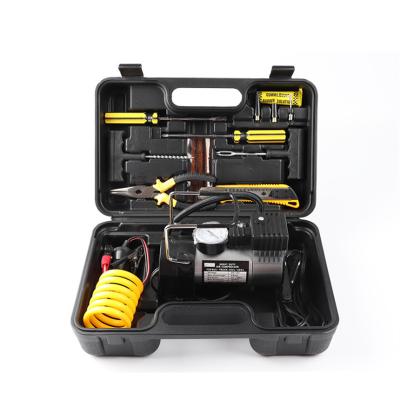 China 2022 Dual Cylinder 12V Dual Cylinder Digital Car Tyers Tire Inflator Kit Car Air Pump Car Portable Air Compressor with Led Light for sale