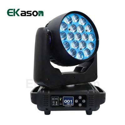 China Club Concert Theater Led Bar Stage Lighting 19*15w LED Full Color Moving Head Dmx Zoom Dye Lights 360*260*460 mm for sale