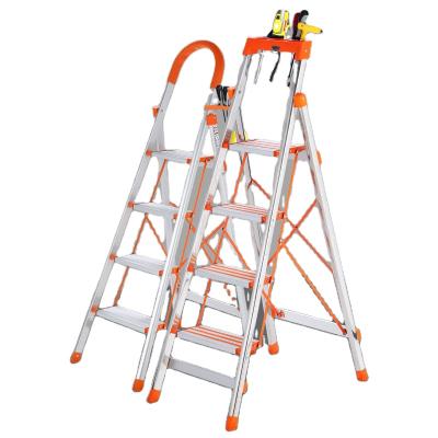 China Folding Ladders Household Aluminum Safety Foldable 4 Step Ladder For Sale for sale