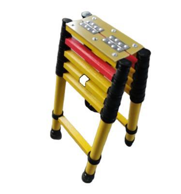 China Folding Ladders 2.5m+ 2.5m Insulated Frp To Step A Type Fiberglass Folding Ladders for sale