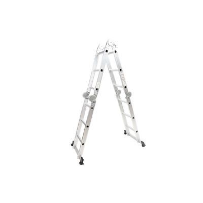 China High Quality Aluminum Folding Ladders Large Universal Ladder With Big Steps Hinge 4x3 2 Lader for sale